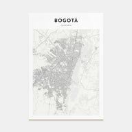 Bogotá Map Portrait Poster