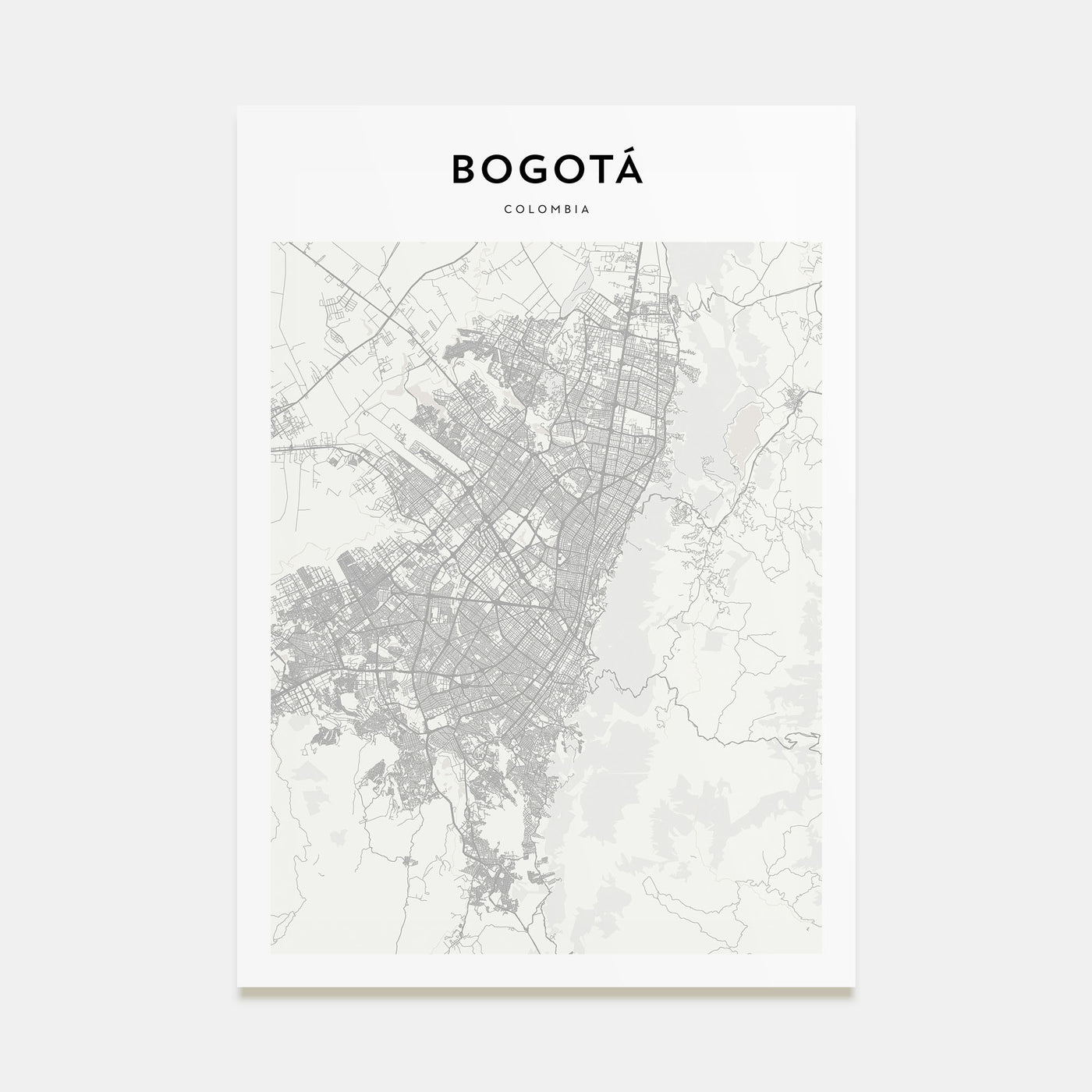 Bogotá Map Portrait Poster