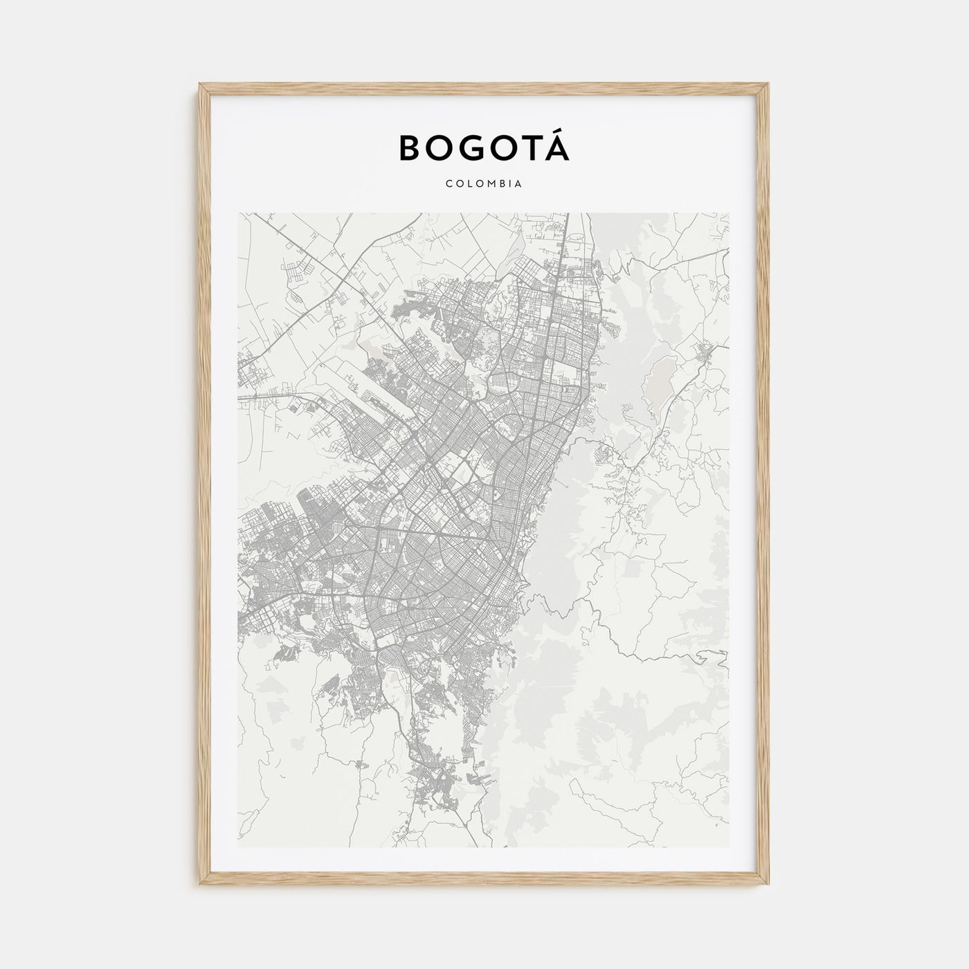 Bogotá Map Portrait Poster