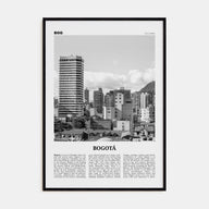 Bogotá Travel B&W No 2 Poster