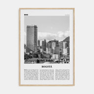 Bogotá Travel B&W No 2 Poster