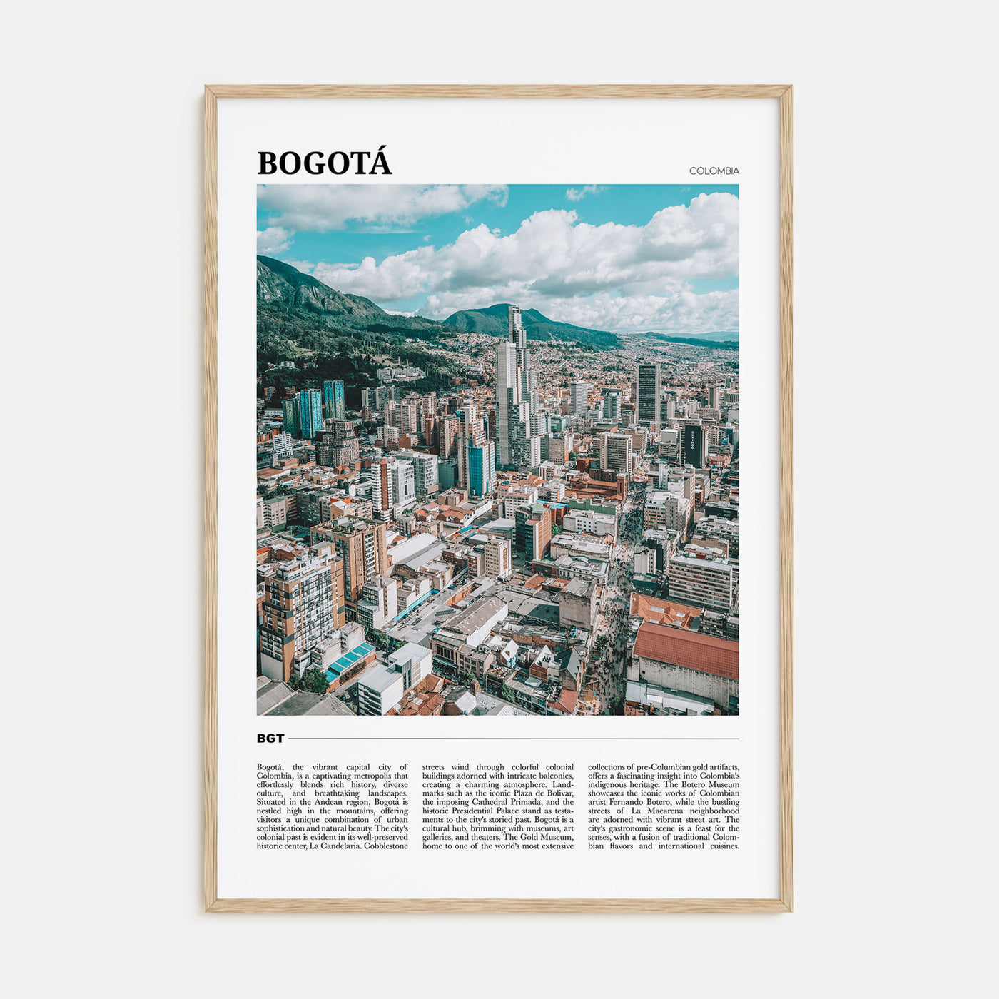 Bogotá Travel Color Poster