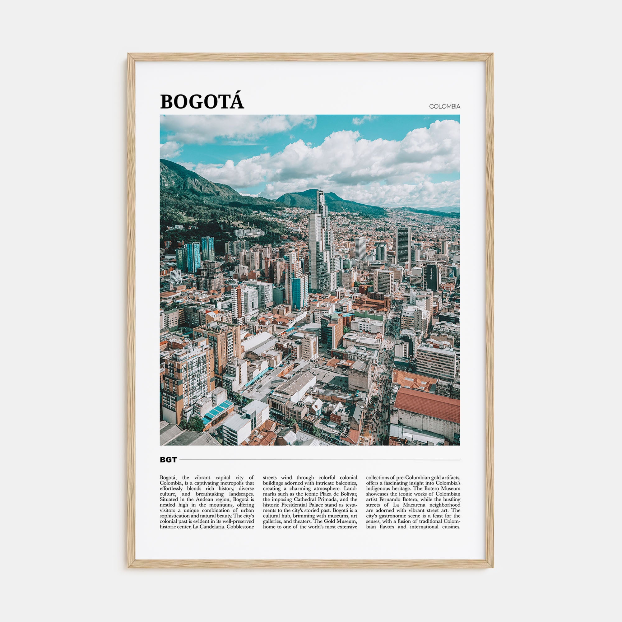 Bogotá Travel Color Poster