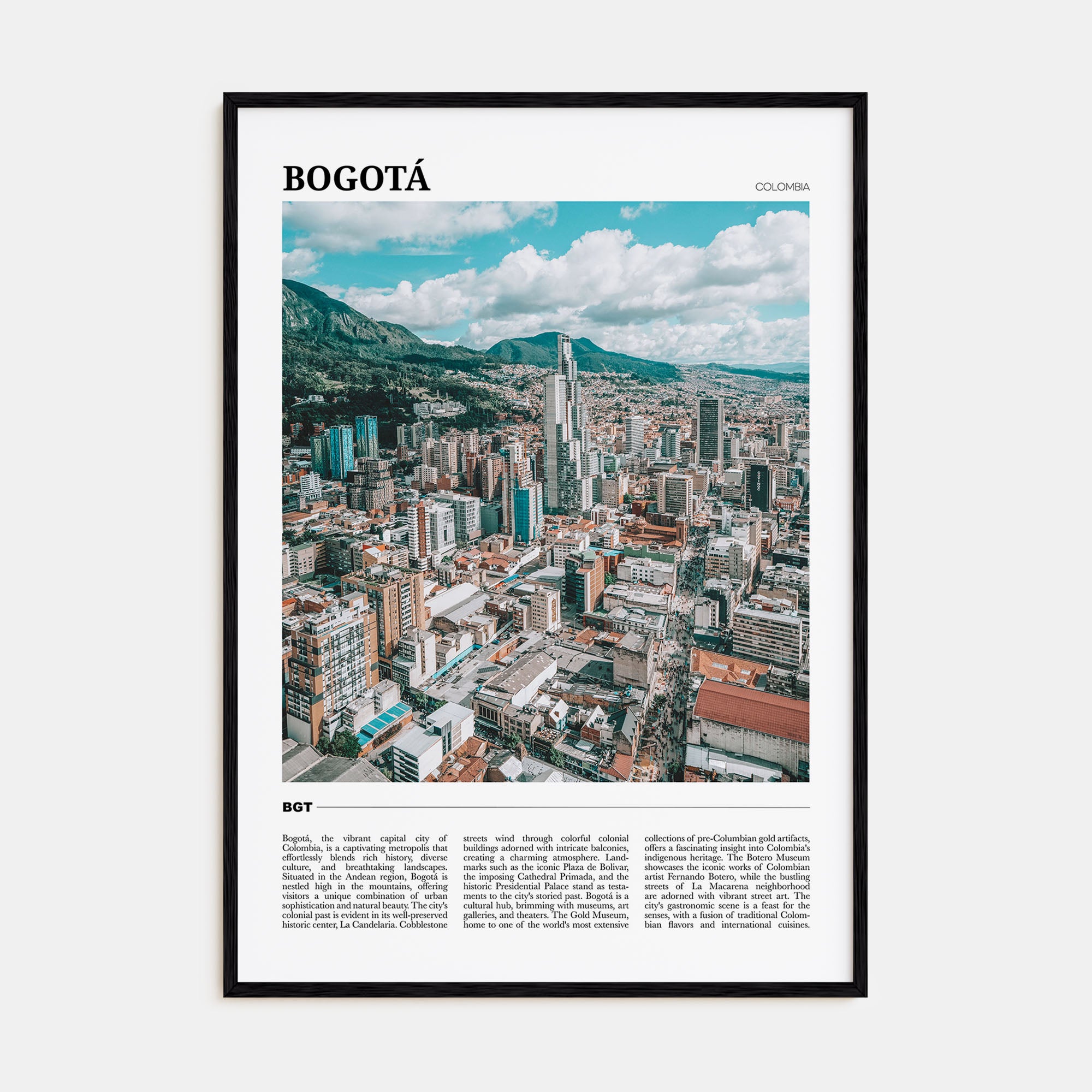 Bogotá Travel Color Poster