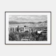 Boise Landscape B&W Poster