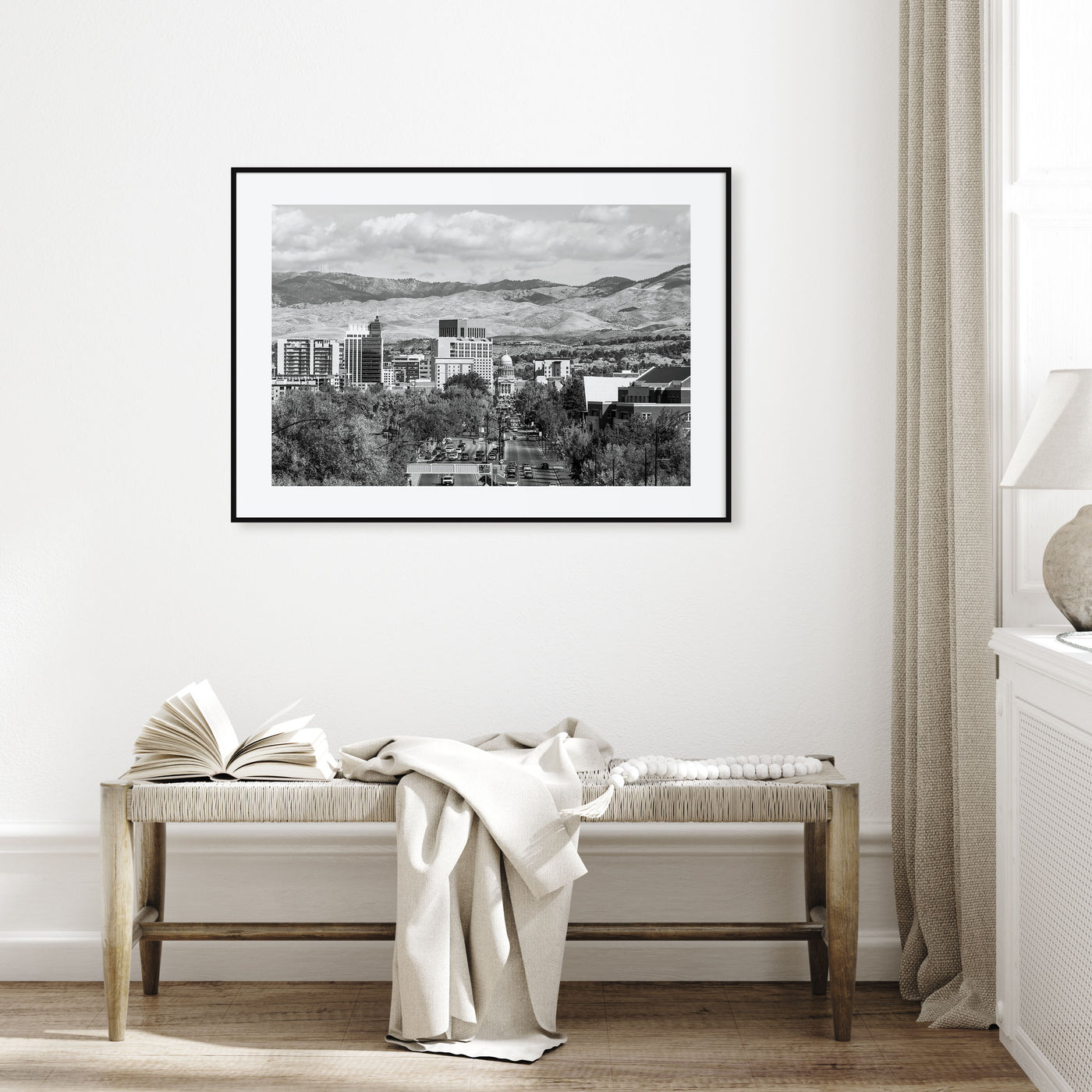 Boise Landscape B&W Poster