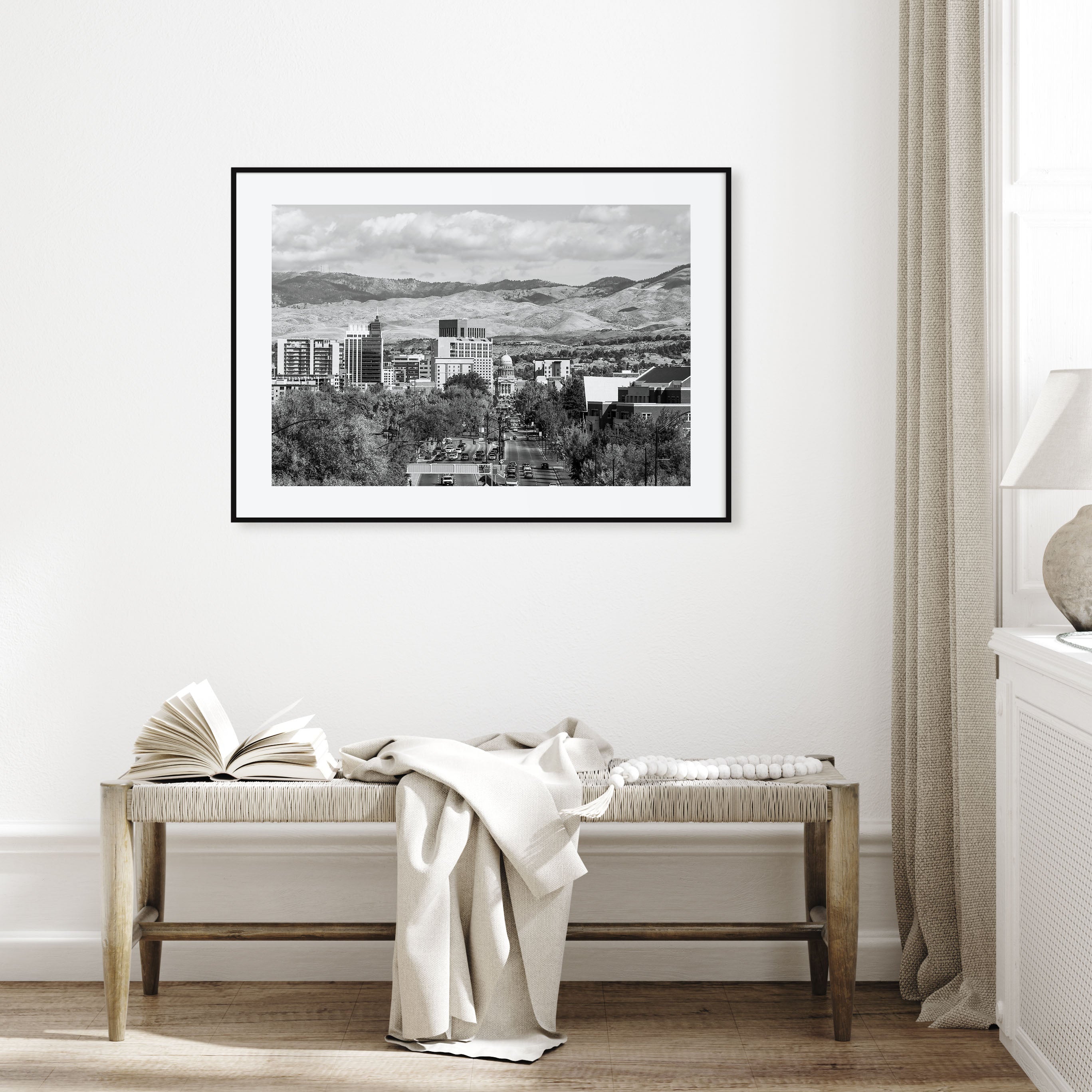 Boise Landscape B&W Poster