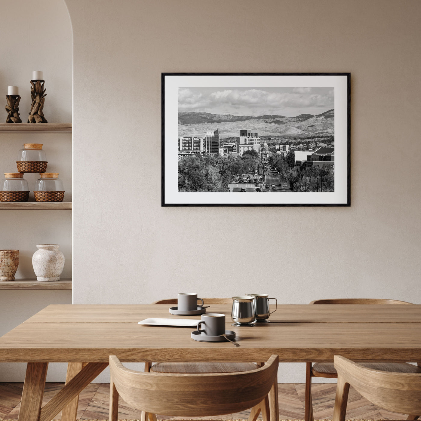 Boise Landscape B&W Poster