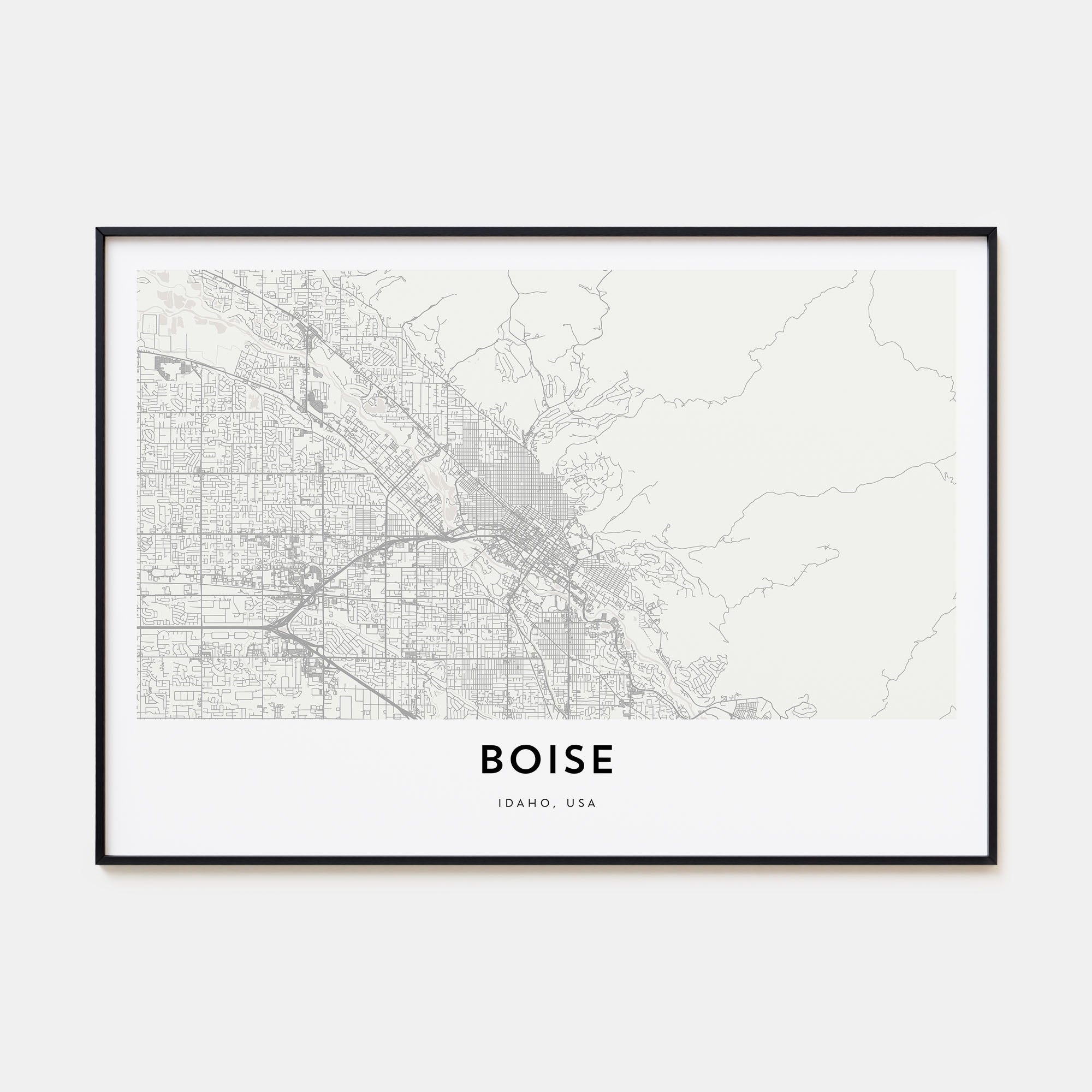 Boise Map Landscape Poster