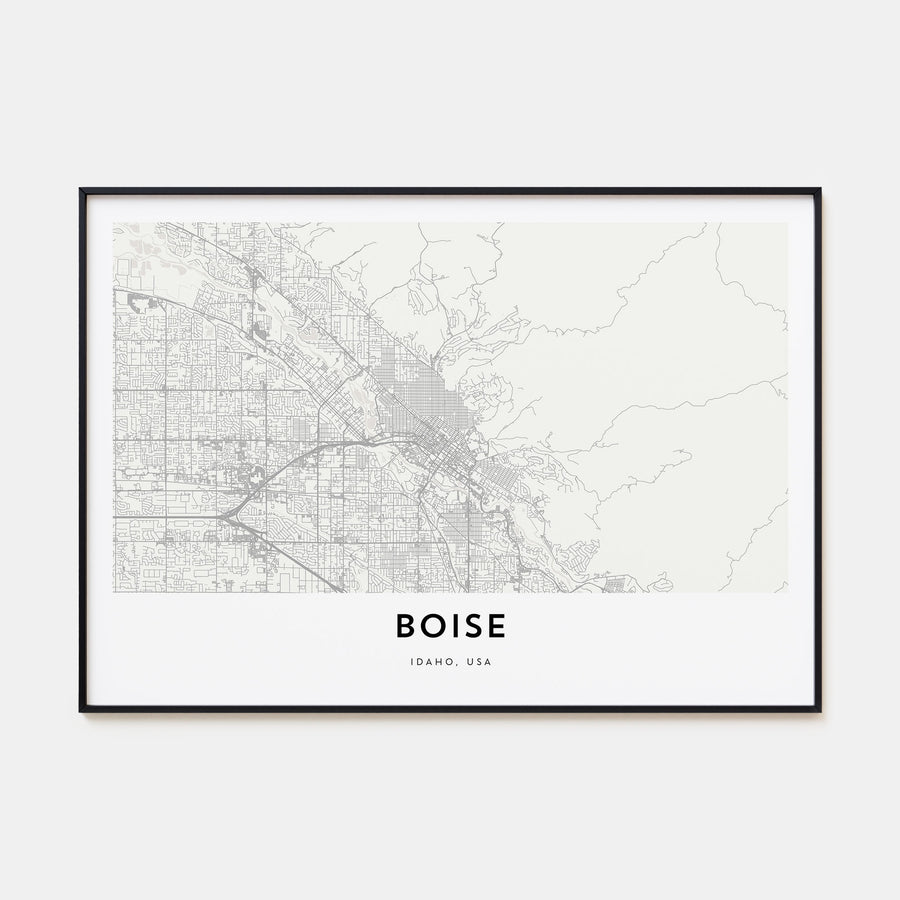 Boise Map Landscape Poster