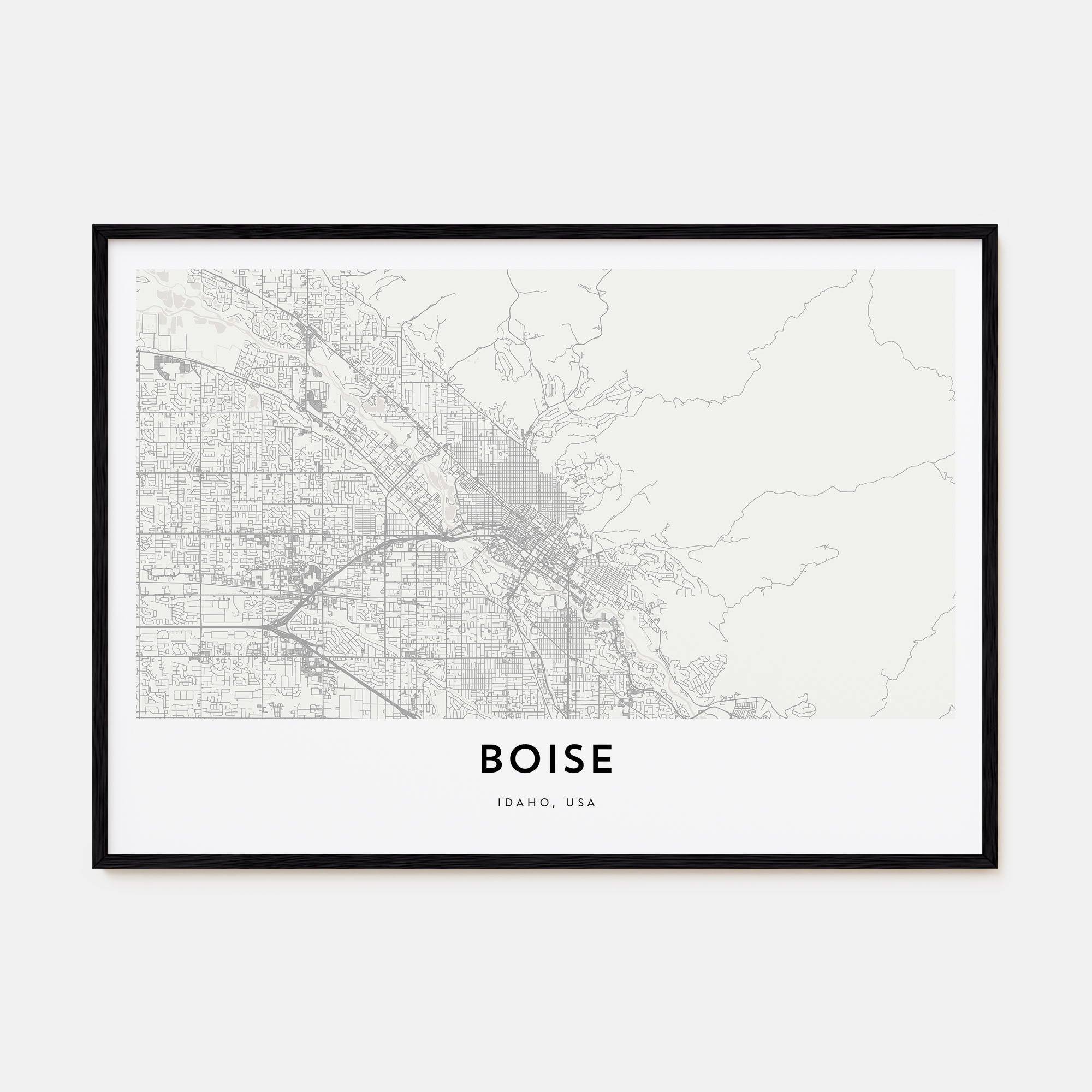 Boise Map Landscape Poster