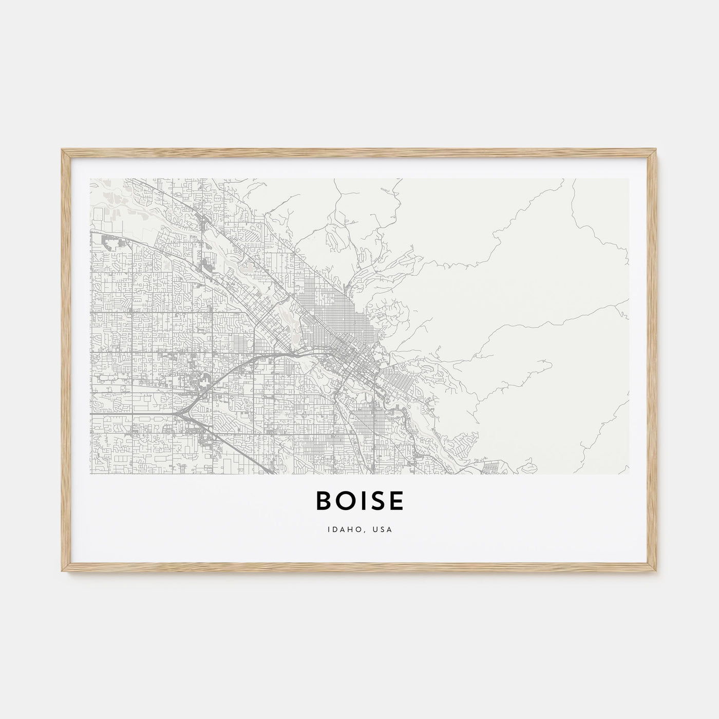 Boise Map Landscape Poster