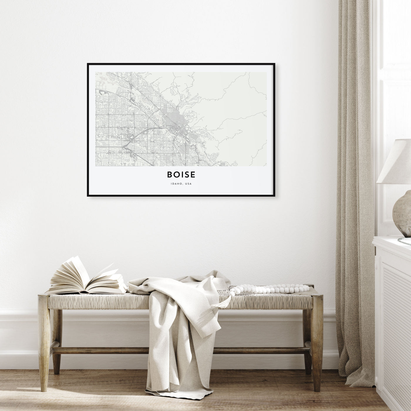Boise Map Landscape Poster