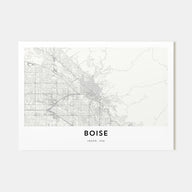Boise Map Landscape Poster