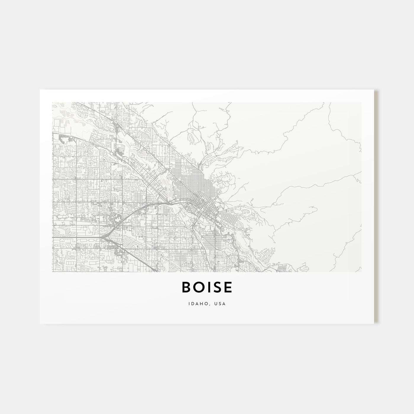 Boise Map Landscape Poster