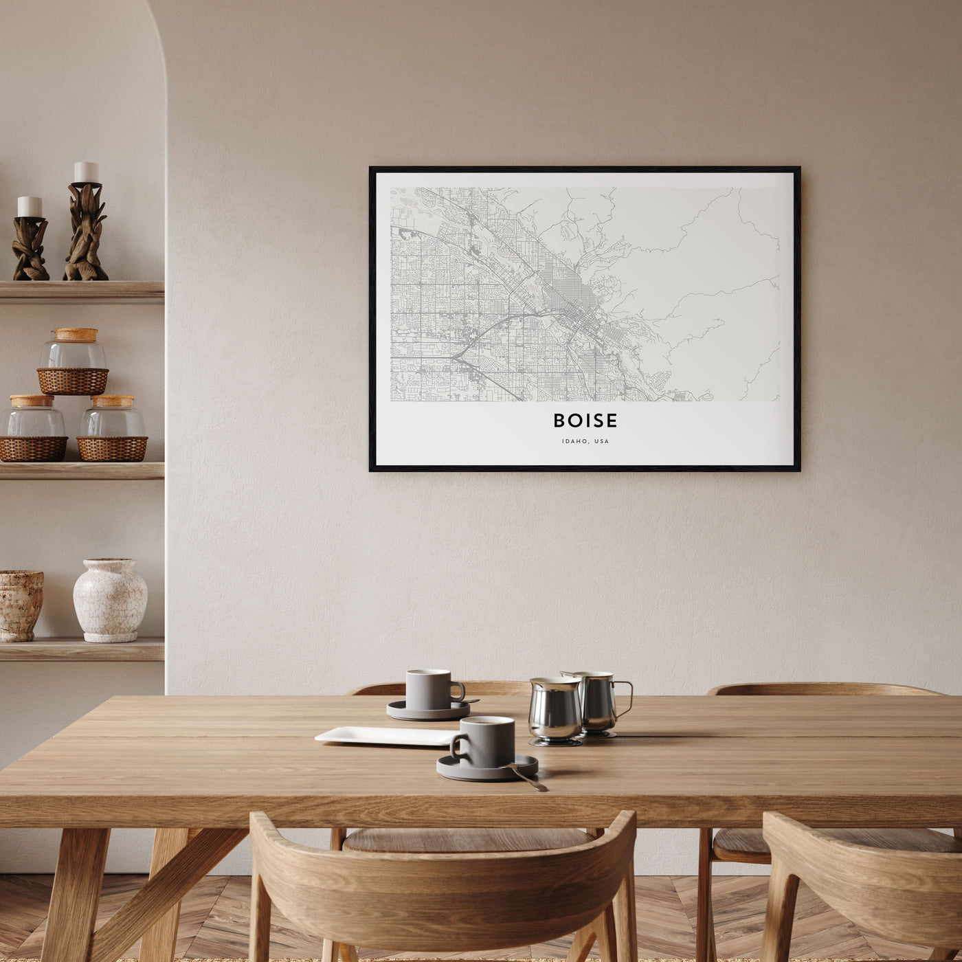 Boise Map Landscape Poster
