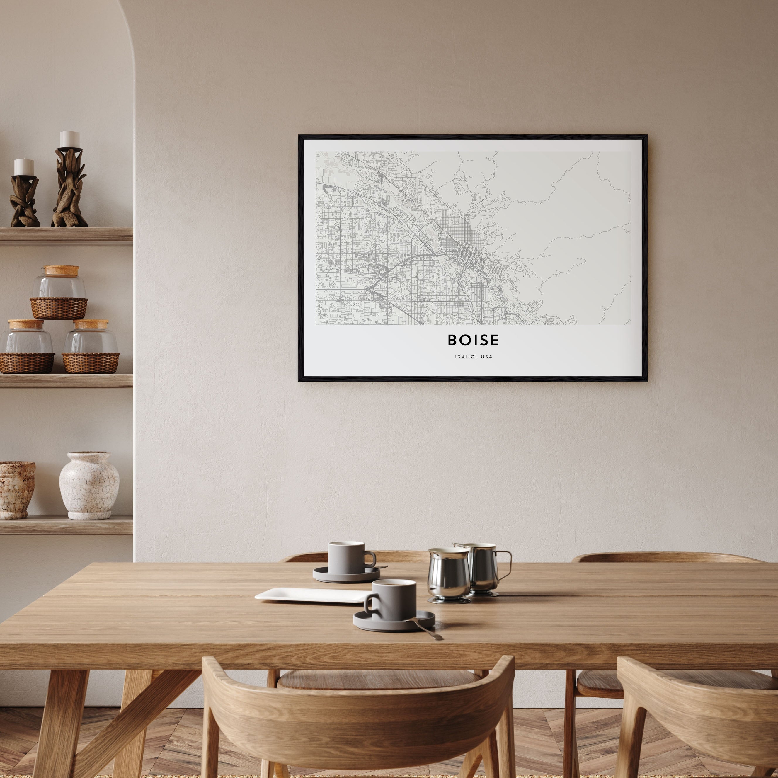 Boise Map Landscape Poster