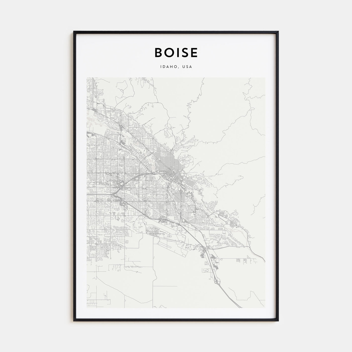 Boise Map Portrait Poster