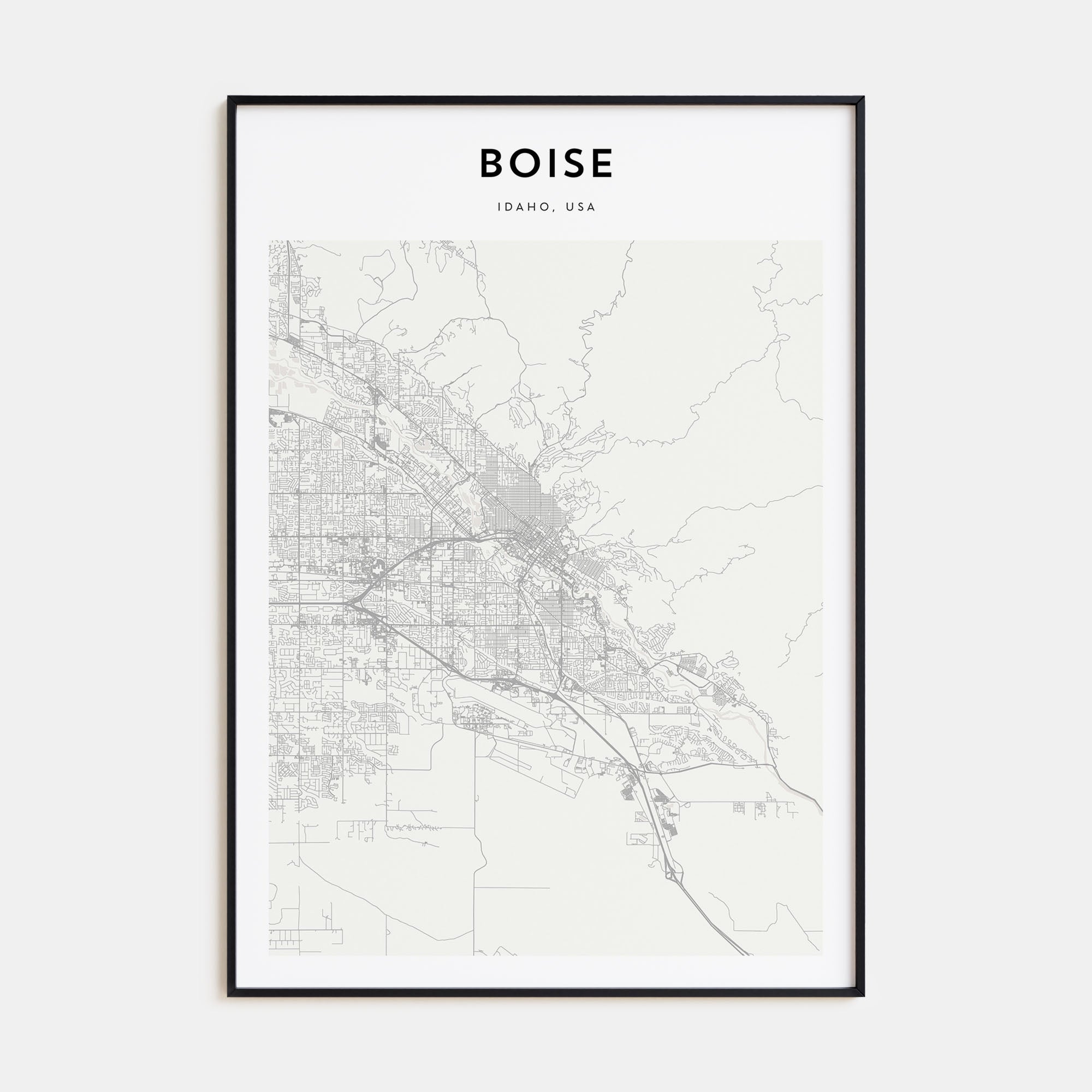Boise Map Portrait Poster