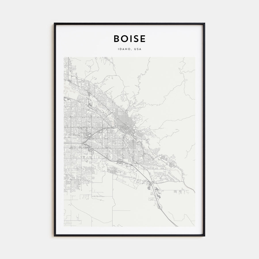 Boise Map Portrait Poster
