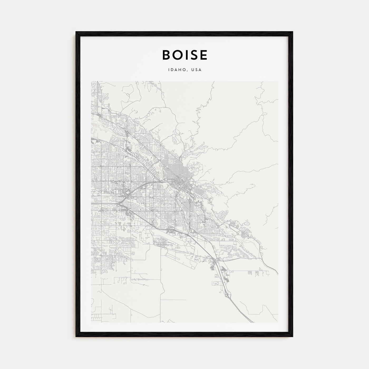 Boise Map Portrait Poster