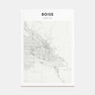 Boise Map Portrait Poster
