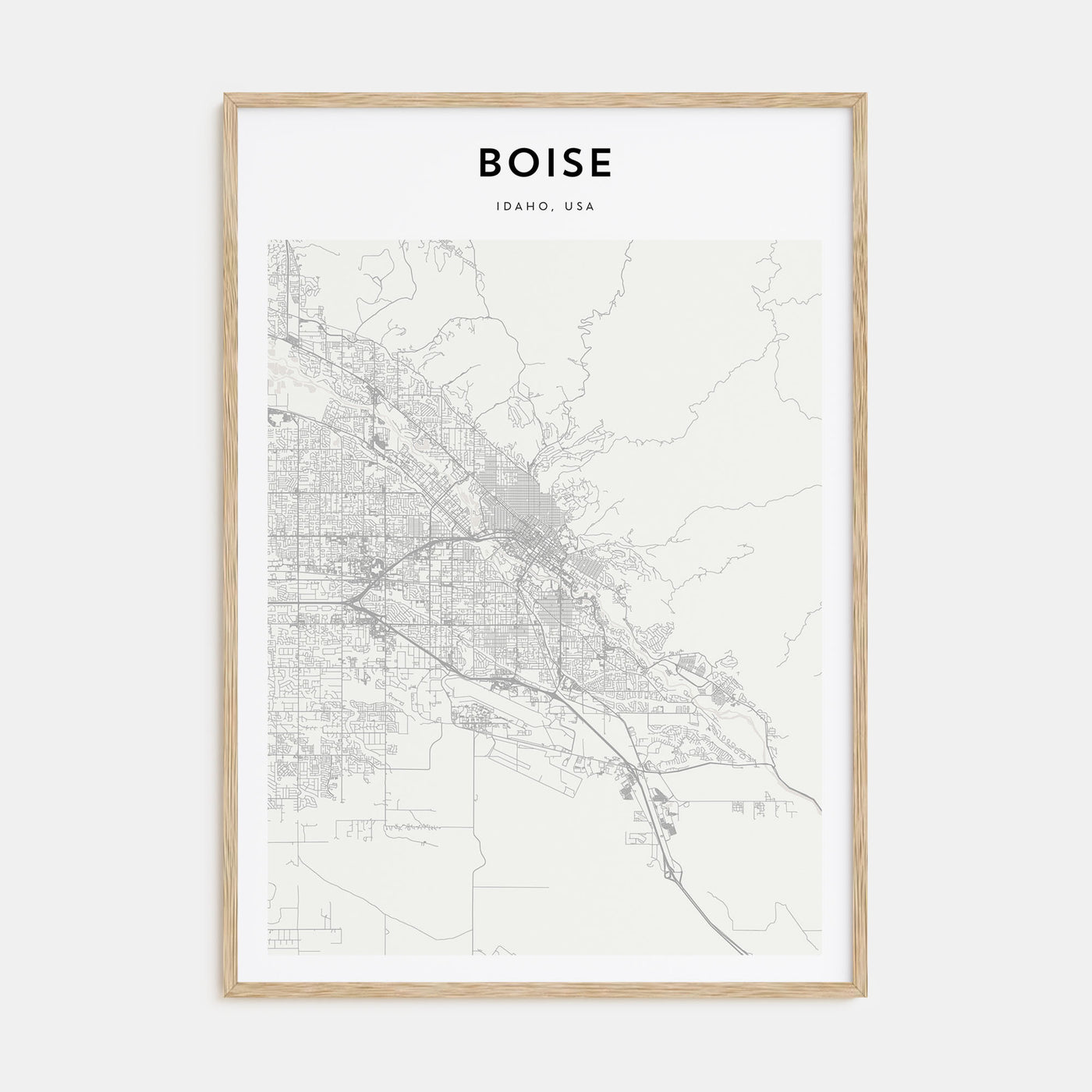 Boise Map Portrait Poster