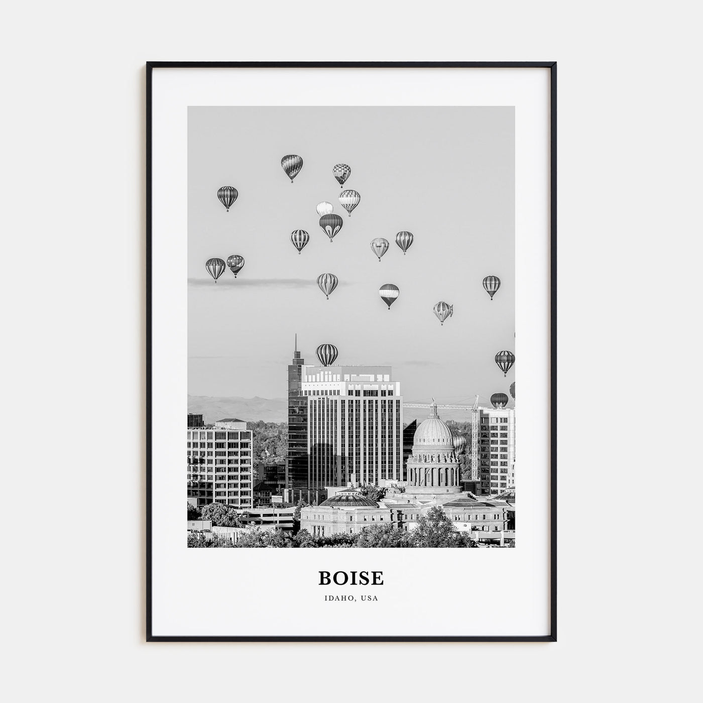 Boise Portrait B&W No 1 Poster