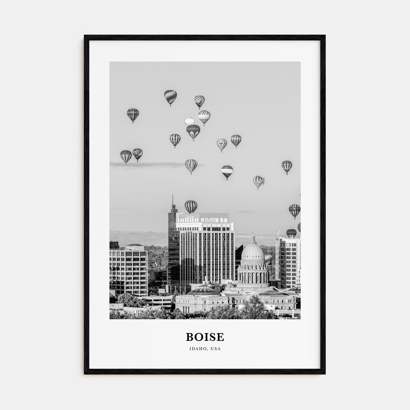 Boise Portrait B&W No 1 Poster