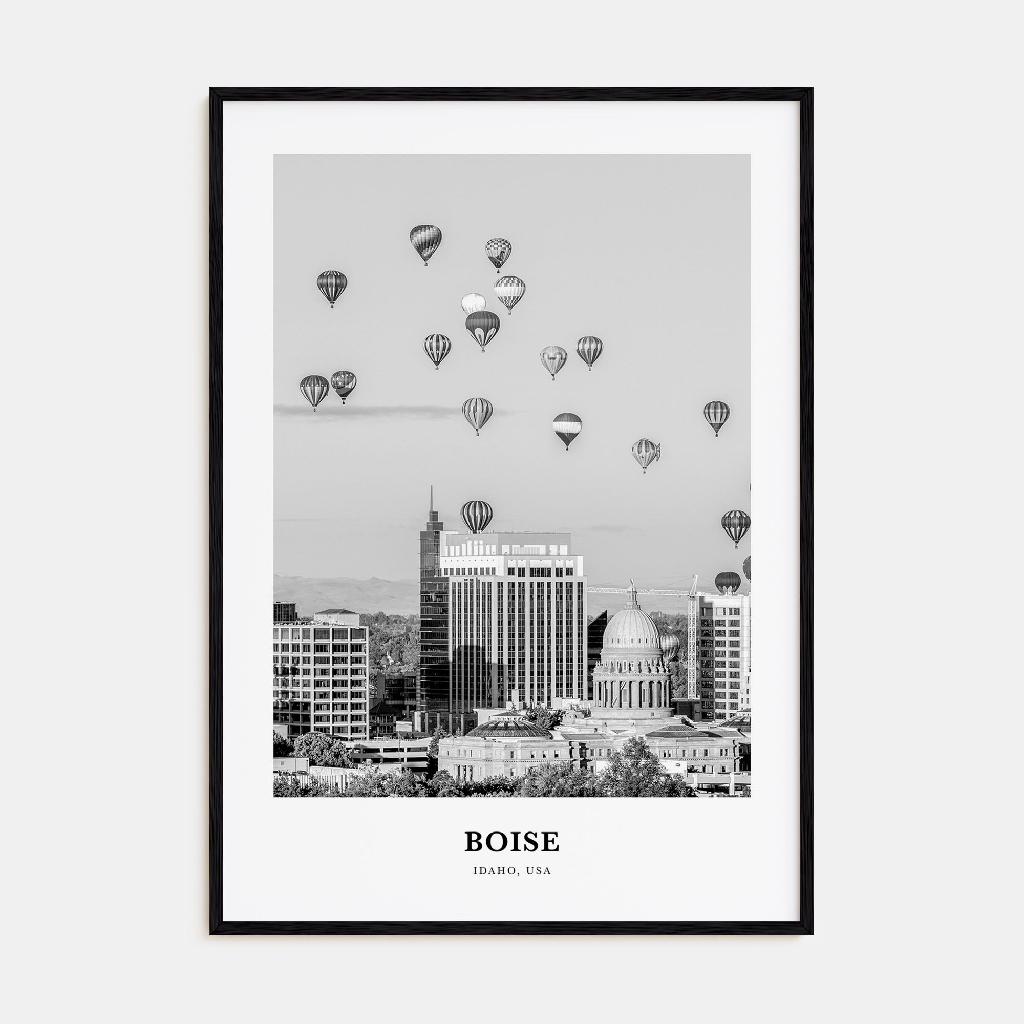 Boise Portrait B&W No 1 Poster