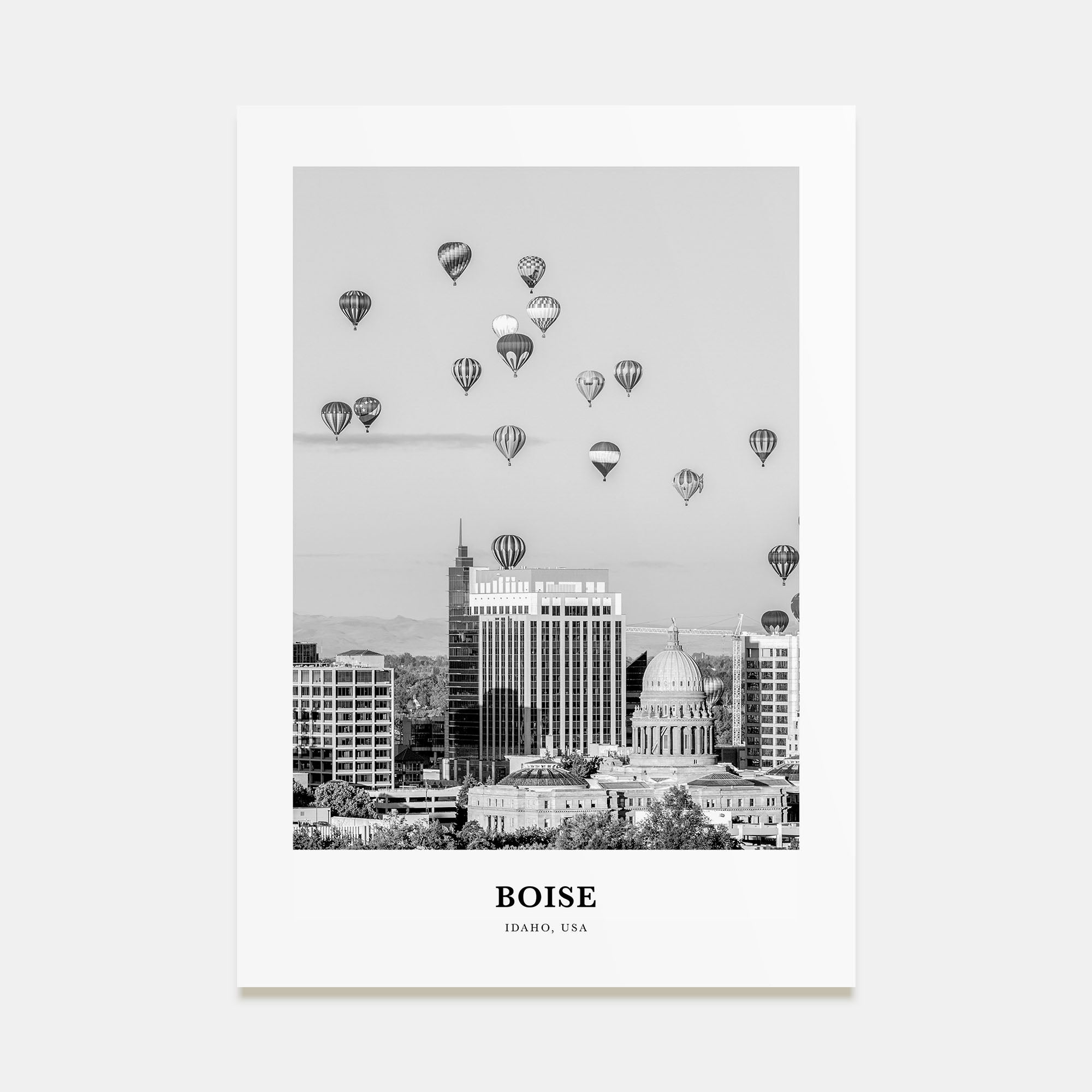 Boise Portrait B&W No 1 Poster