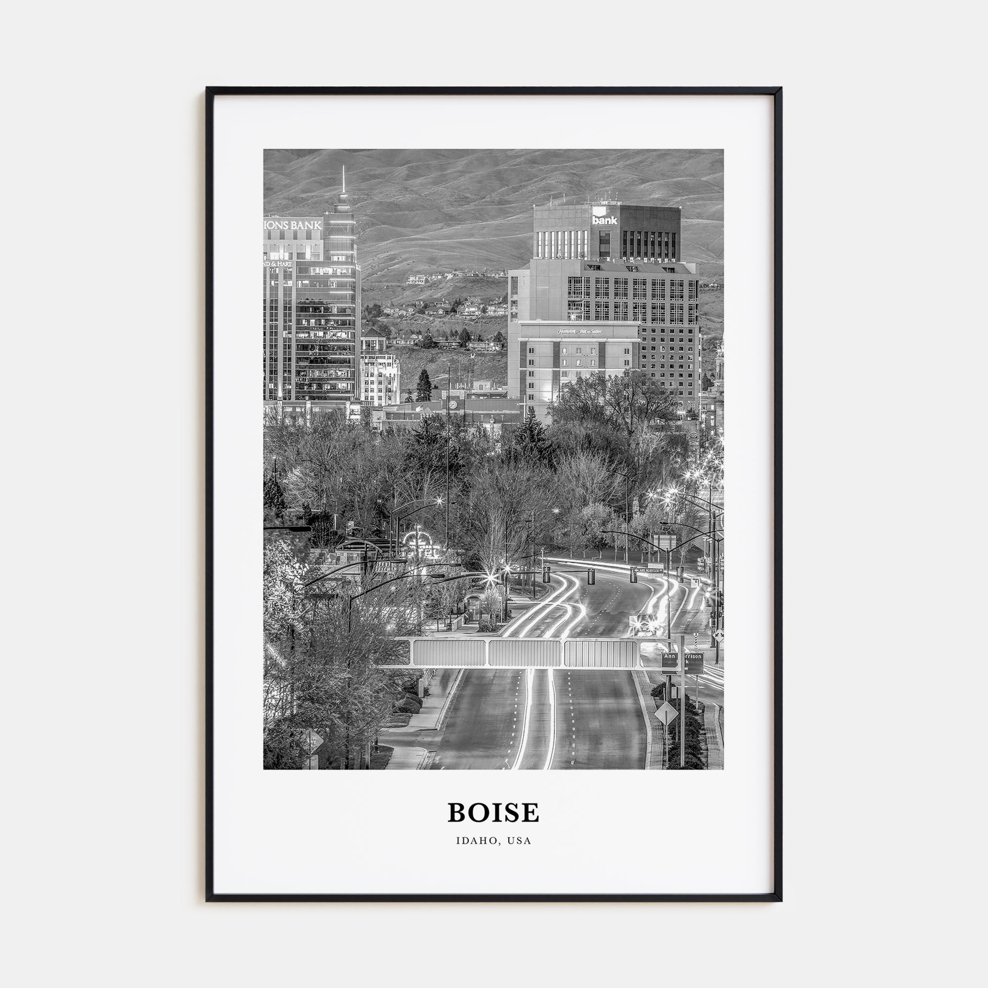 Boise Portrait B&W No 2 Poster