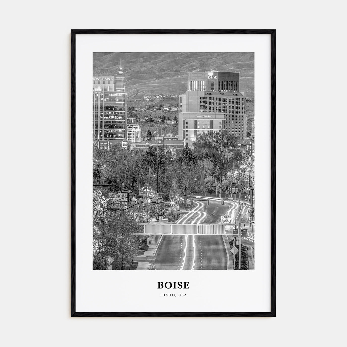 Boise Portrait B&W No 2 Poster