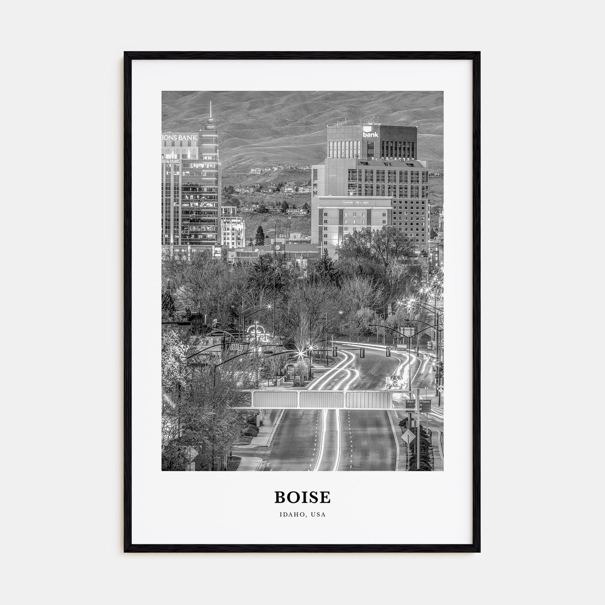 Boise Portrait B&W No 2 Poster