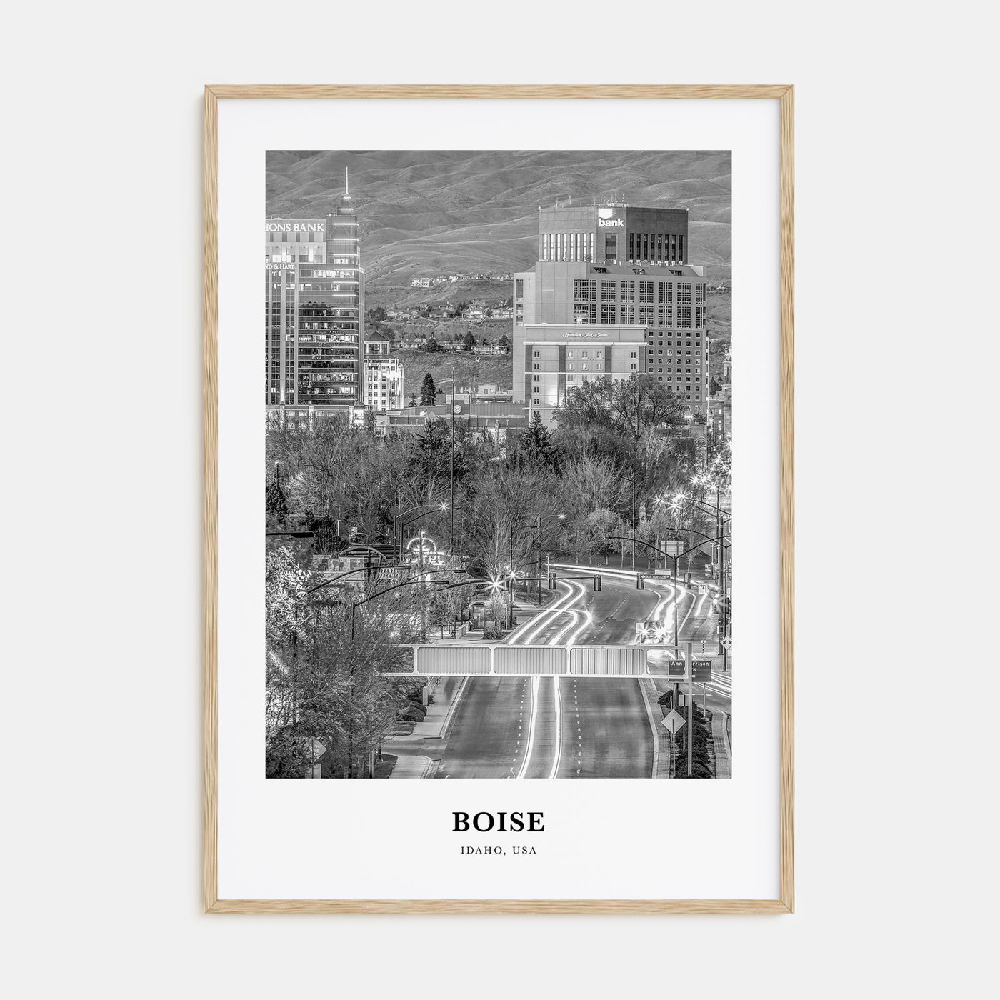 Boise Portrait B&W No 2 Poster