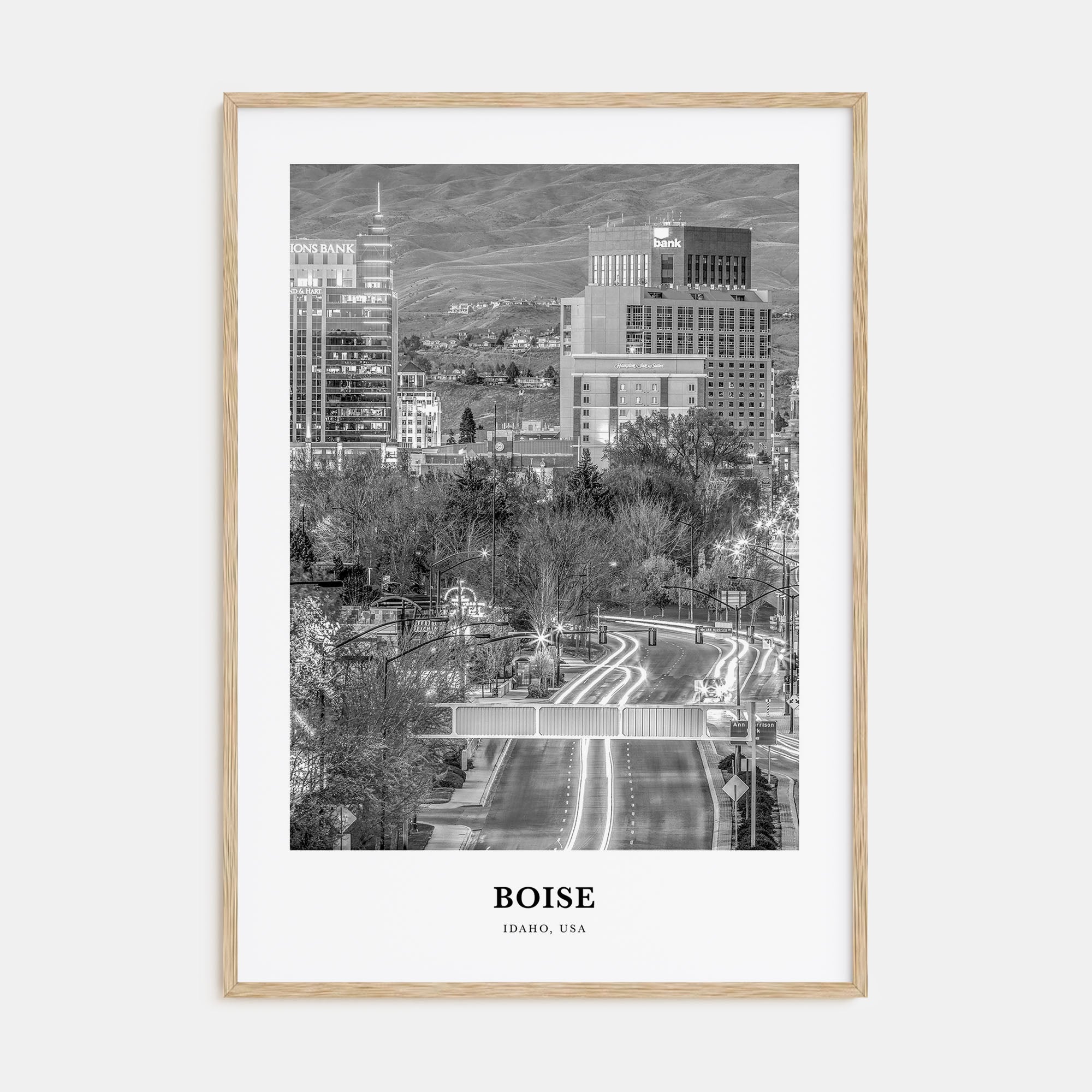 Boise Portrait B&W No 2 Poster