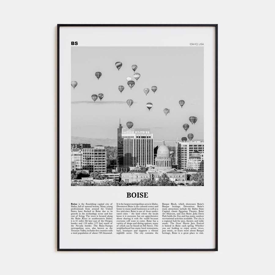 Boise Travel B&W No 1 Poster