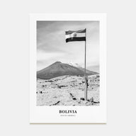 Bolivia Portrait B&W Poster