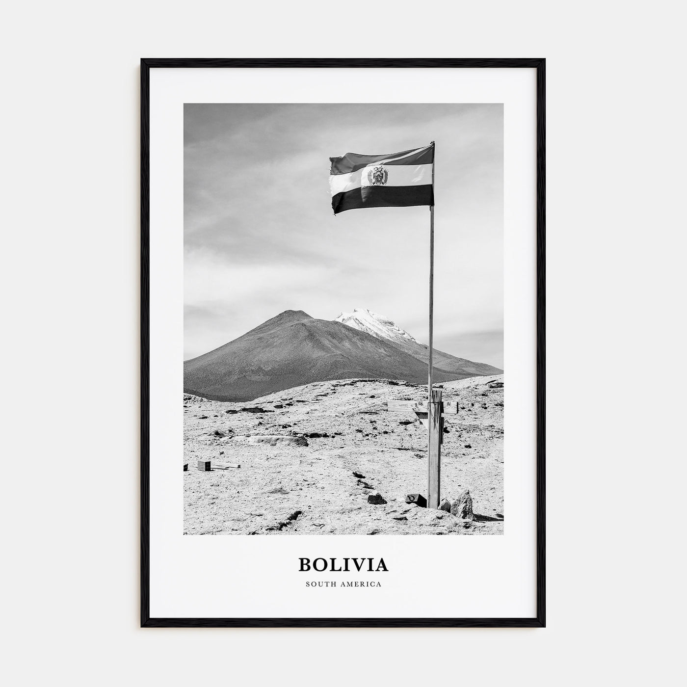Bolivia Portrait B&W Poster