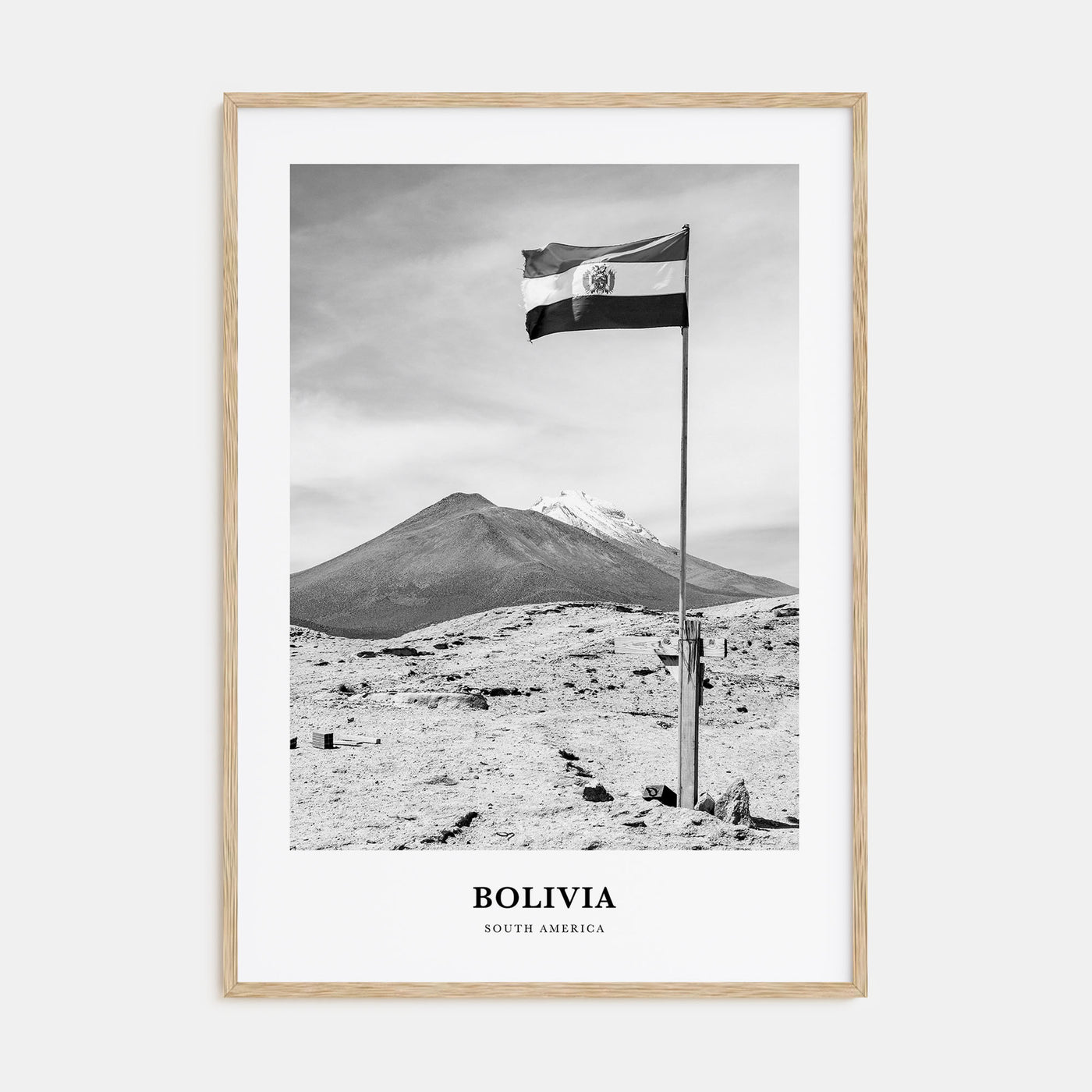 Bolivia Portrait B&W Poster