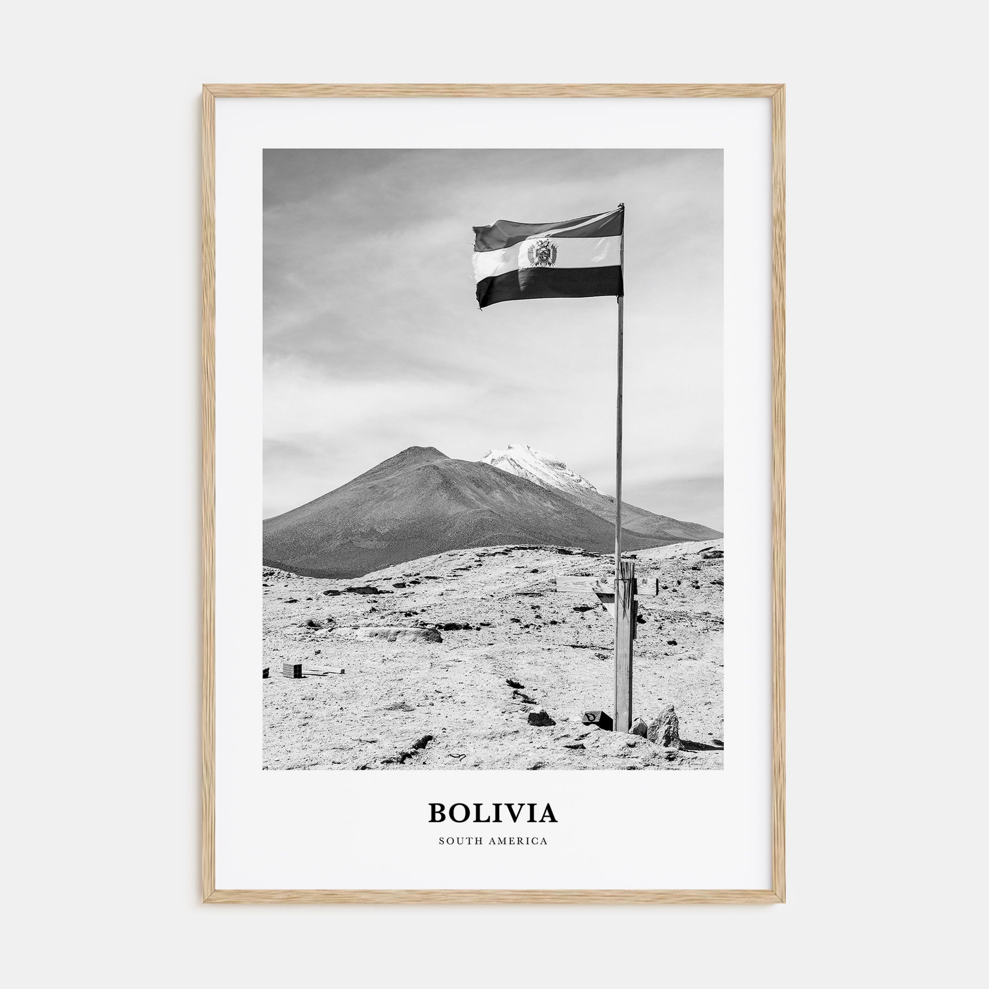 Bolivia Portrait B&W Poster