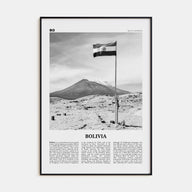 Bolivia Travel B&W Poster