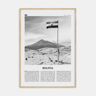 Bolivia Travel B&W Poster