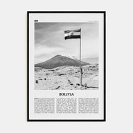 Bolivia Travel B&W Poster