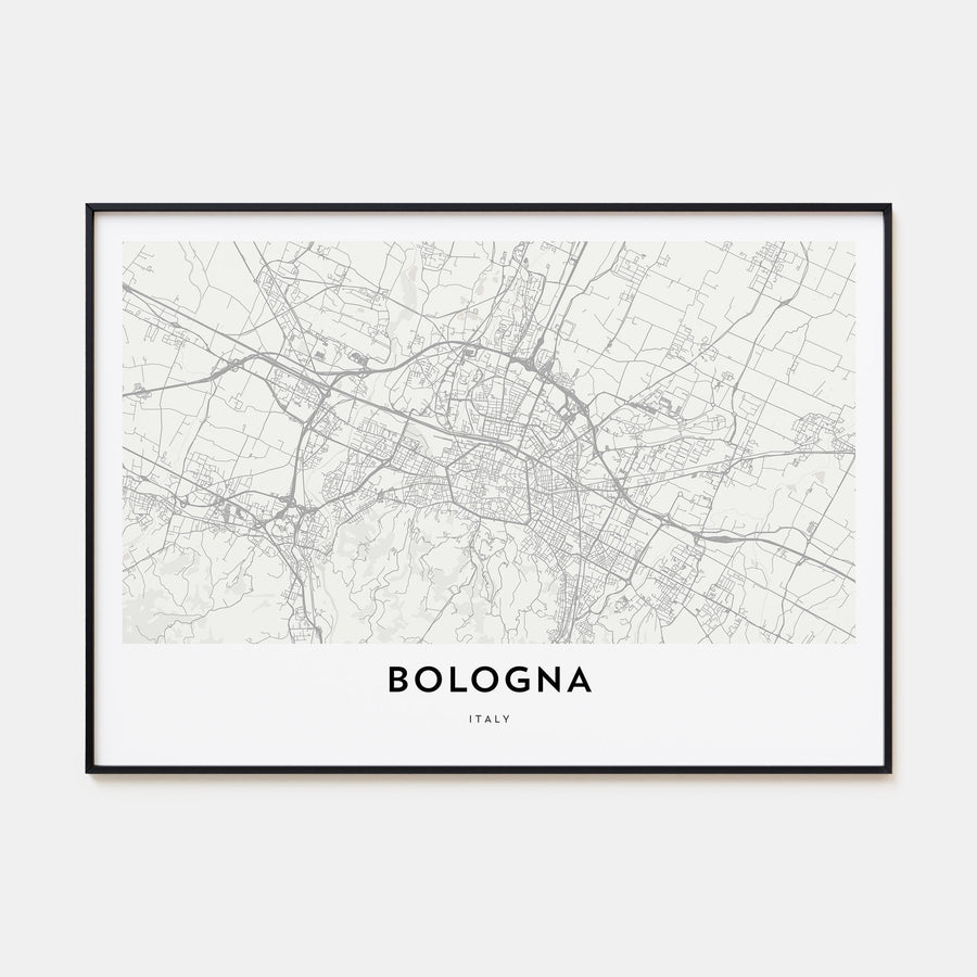 Bologna Map Landscape Poster