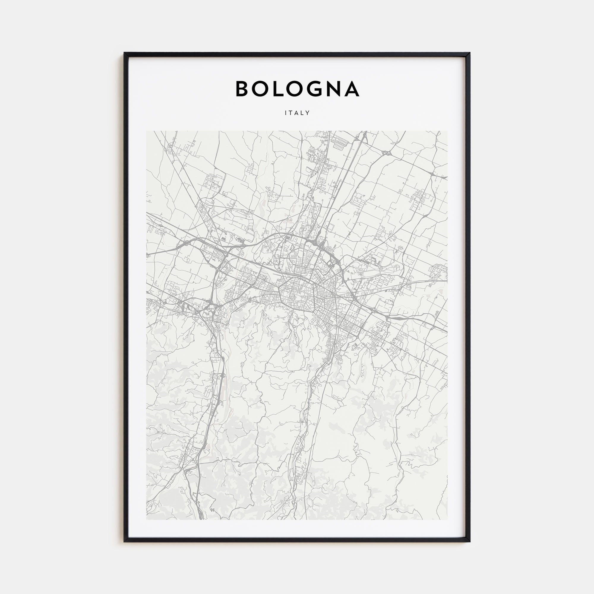 Bologna Map Portrait Poster