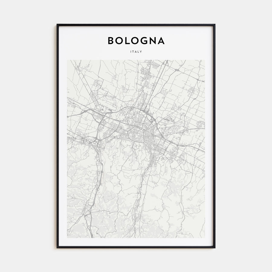 Bologna Map Portrait Poster