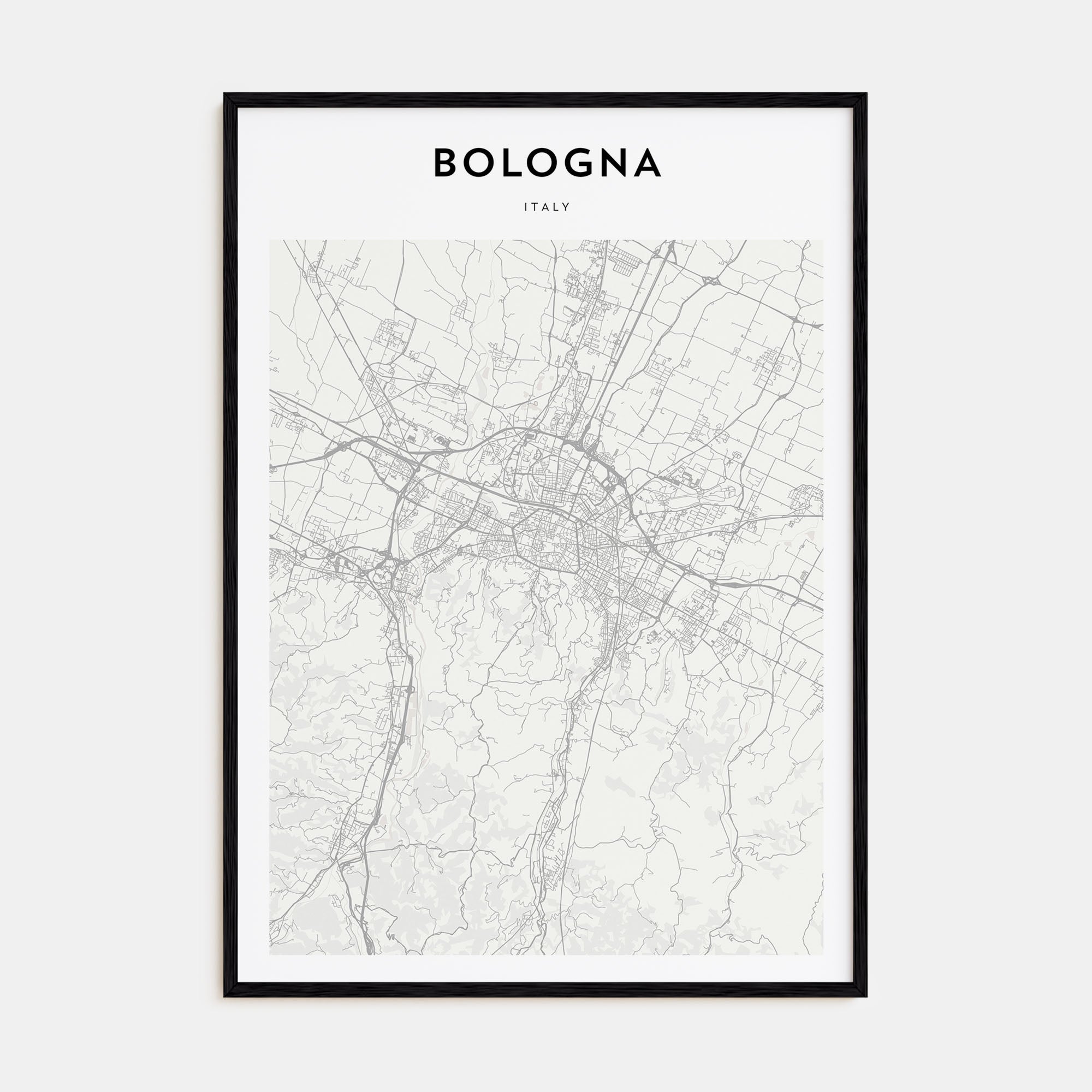 Bologna Map Portrait Poster