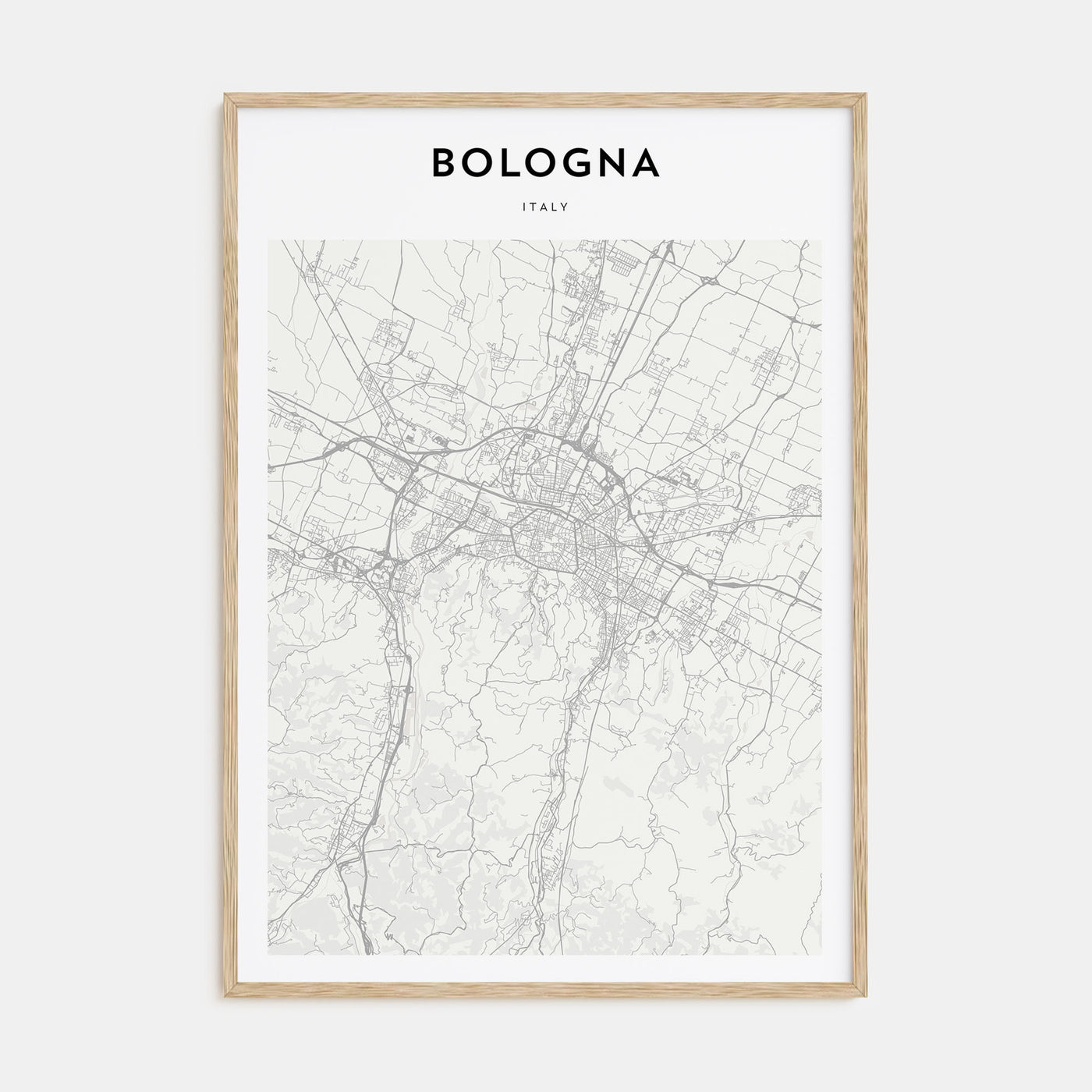 Bologna Map Portrait Poster