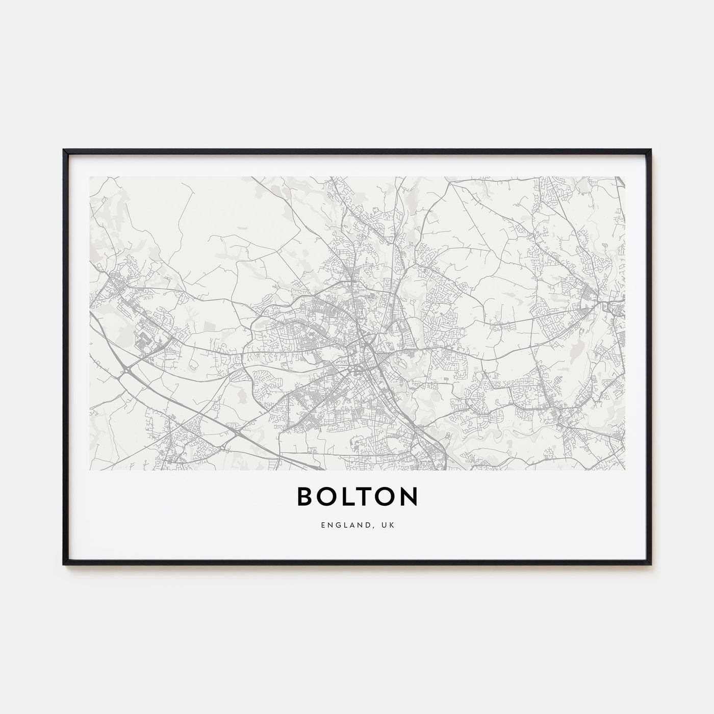Bolton Map Landscape Poster
